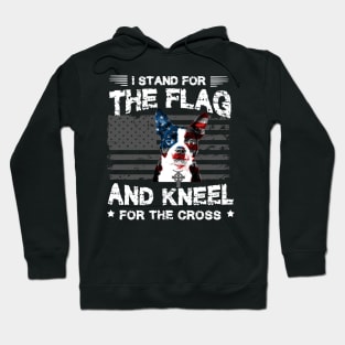 Boston Terriers Dog Stand For The Flag Kneel For Fallen Hoodie